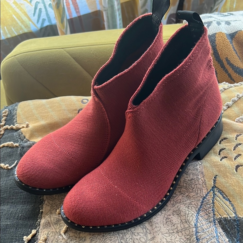 Stylish Red Ankle Boots